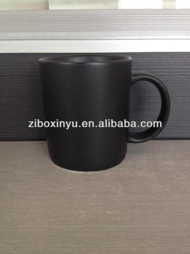 12 oz black ceramic coffee mug for promotion