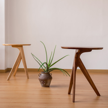 Unique Shape Elegant High Quality Ash Wood Side Tables