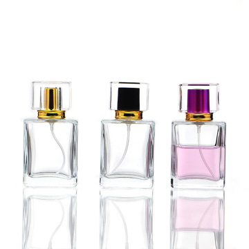 Spray Clear Square Portable Perfume Bottle Glass Bottle