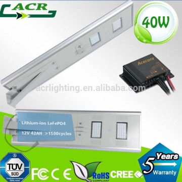 ROHS UL newest design durable integrated solar led street light road lamp 30w all in one solar lights