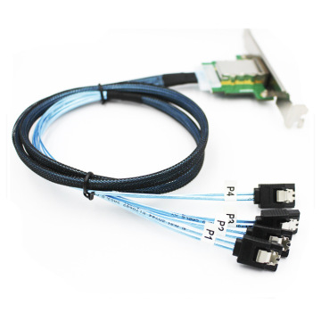 MINI SAS26 Pin SFF 8088 Female to 4*SATA 7P Cable 60cm for Server Data Transmission