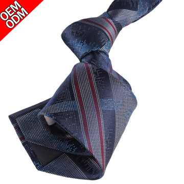2024 Popular 100% Silk Necktie: OEM Service, Custom Stripe Pattern Tie for Men