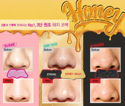 Holika Holika 3-Step Korean Face Skin Care Kit: Natural AHA, Pig Clear Black Head Remover, Honey Gold Nose Peel Off Pack & Mask