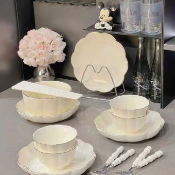 Elegant Ceramic Dinnerware with Mickey Fun Accents