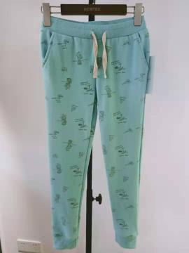 sports CVC printed casual entry pockets girls pant