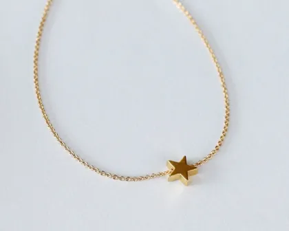 Gold Star Necklace -14 Gold Filled Necklace with Star Pendant- Tiny Star Necklace