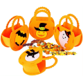 Calabaza personalizada de fieltro-Bucket de truco o trato