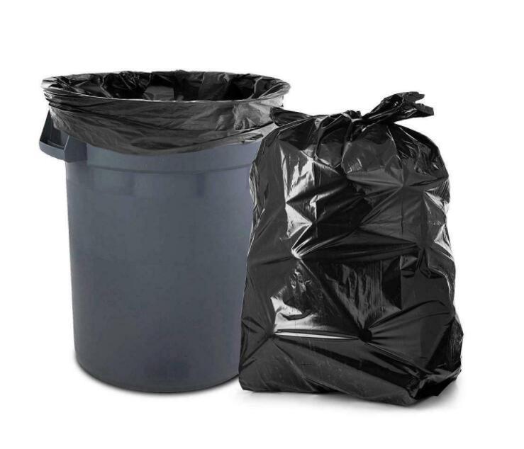 Trash Bags for 55 Gallon 50 Case w/Ties Large Black Garbage Bags