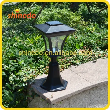 Solar Powered Post Light with Bright LED Bulb Garden Adjustable