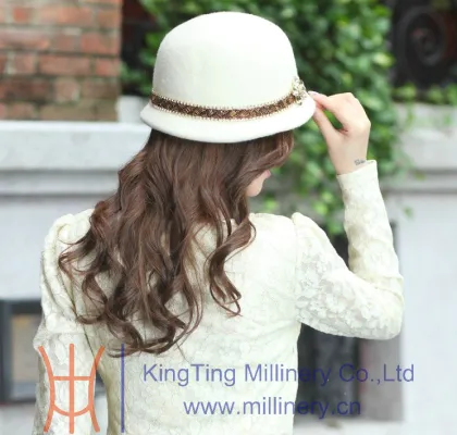 Fashion winter women church party hats fedora