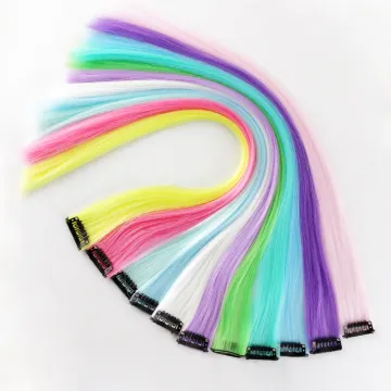 AliLeader Free Shipping 20 Inches Glowing Synthetic One Hairpiece Shining Hair In The Darkness Hair Extension Clip In