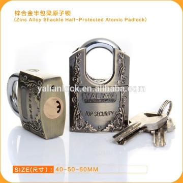 Yalian Zinc Alloy Shackle Half Protected Atomic Key Padlock
