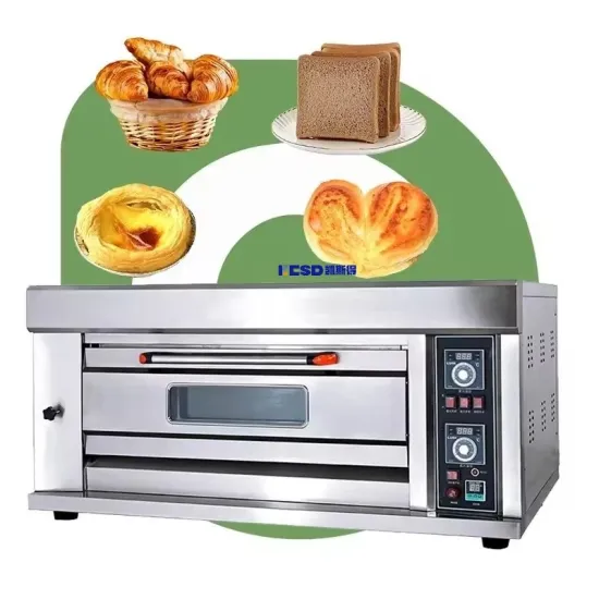 Automatic Commercial Bread Baking Oven Bakery Equipment 1 Deck 2 Trays Gas Electric Pizza Oven