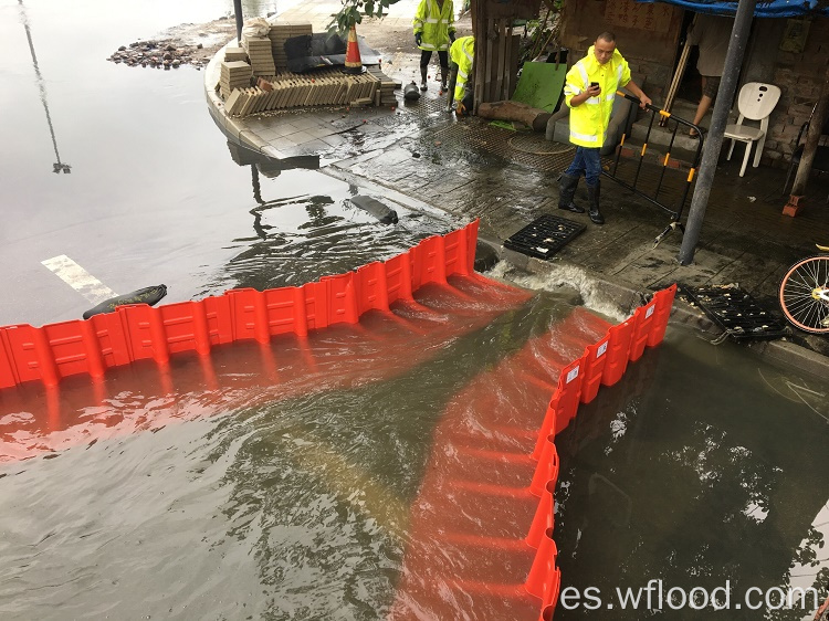 Barrera de control de inundaciones de registro de agua Temporada lluviosa