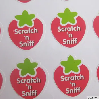 Custom Long Lasting Fragrant Scratch and Sniff Sticker