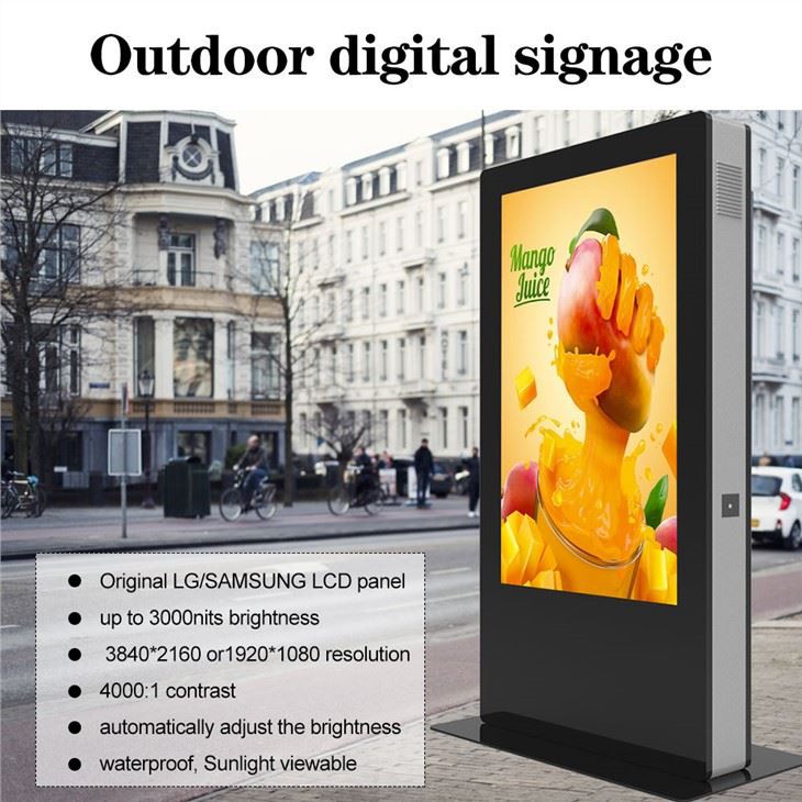 Exibição de sinalização digital de 55 polegadas para negócios