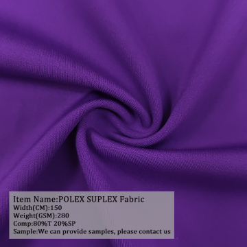 Polyester Knitted Stretch POLEX SUPLEX Fabric for Home Textiles
