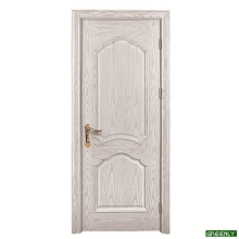 Porte unique en bois massif blanc blanc