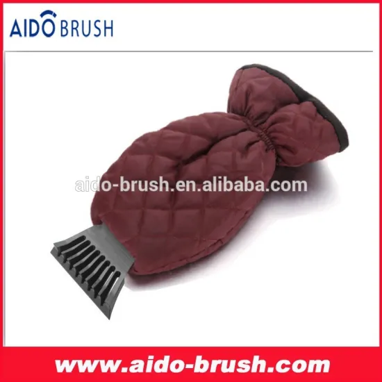 Ice scraper with microfiber glove