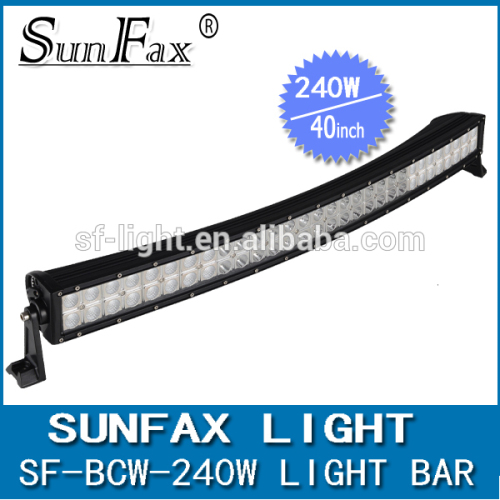 Superior quality! C REE 42 inch 240W car automobile jeep offroad led driving light Curved led light bar
