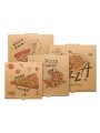 Le scatole di pizza personalizzate sono stampabili in varie dimensioni