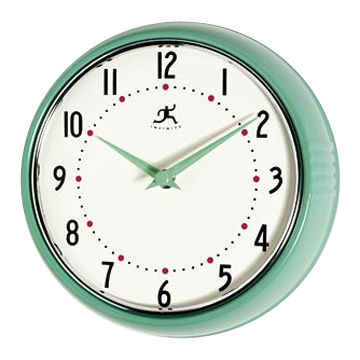 Quartz Wall Clock with Sweep, Customized Colors and Designs are Accepted