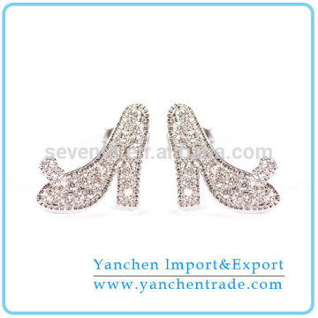 Korean Fashion Trends Unique Design High Heel Shoe Shaped Earring For Gift Products