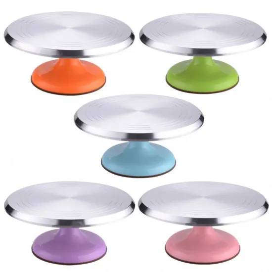 2019 Hot Sale Aluminum Alloy ABS Cake Turntable Metal Revolving Cake Stand