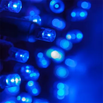 50 Light Christmas Light Set Blue Color