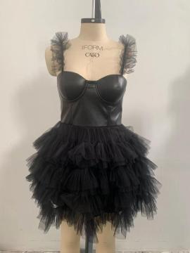 polyester spandex mesh skirt