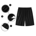 Shorts de secagem rápida masculina de verão respirável de seda de gelo