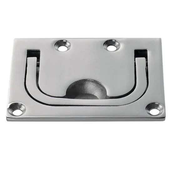 Hot Sale 316 Stainless Steel Polish Marine Hardware Round Flush Lift Ring Handle