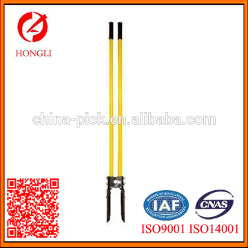 steel handle with antislip carbon steel yellow Double handled post hole digger farm tools
