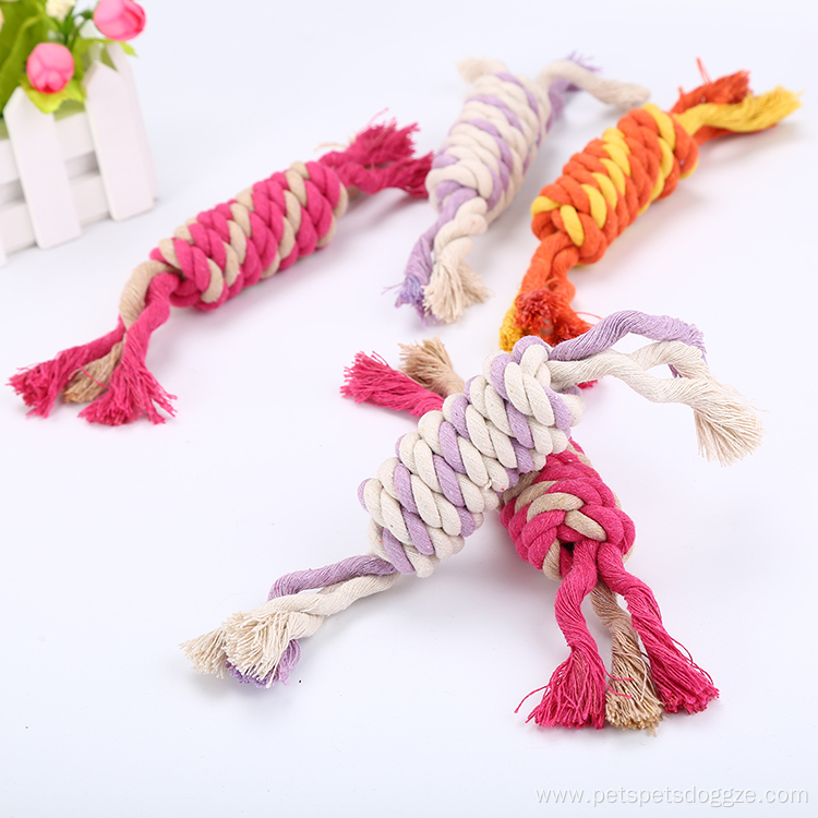 Factory Sell Candy Cotton Rope Chew Pet Toy