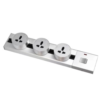 Intelligent Household Movable Kitchen Recessed and Surface Track Socket with 3 Gang Power Socket and DIN Rail Socket (60CM)