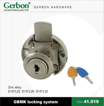 Zinc alloy metal cabinet drawer lock