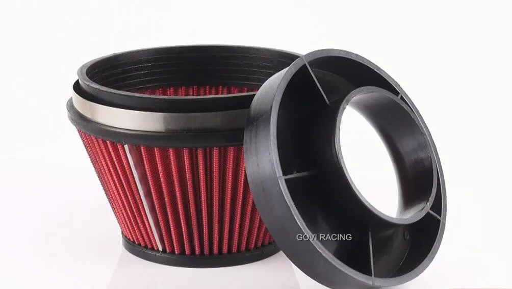 Assunzione di filtro aria aria rossa di altezza 102 mm con stack di velocità 3 ′ ′/3,5 ′ ′/4 ′ universale