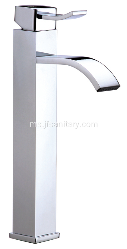 Tuas tunggal tembaga vanity basin mixer faucet tinggi