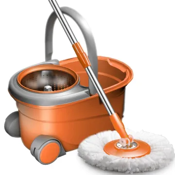 360 Degree Rotating Spinning Magic Mop with Bucket and Foot Pedal: Effortless Tornado Microfiber Floor Cleaning System