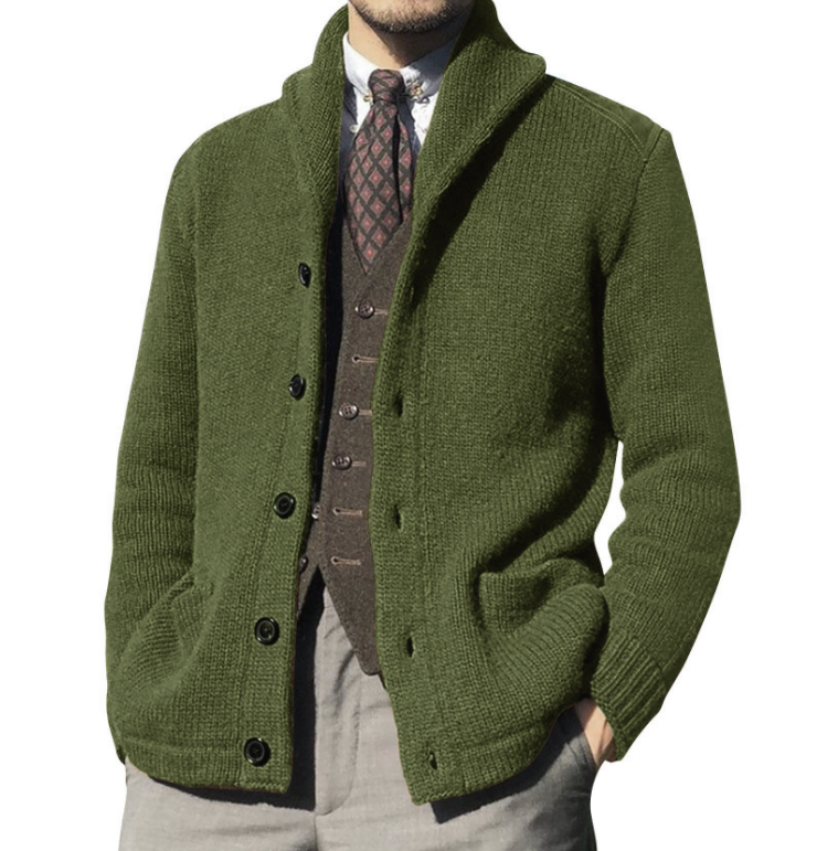 Men's Shawl Collar Cardigan Sweater