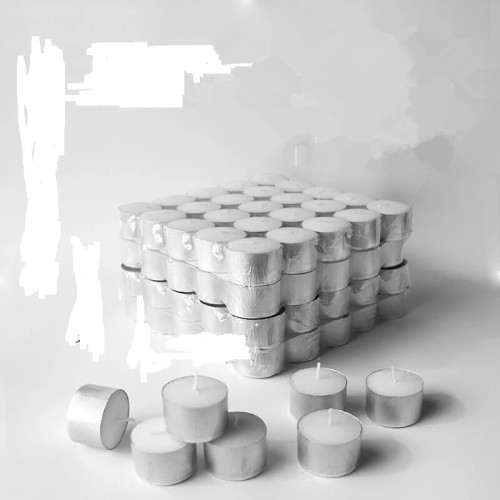 White long-burning tealight candles 50-pack