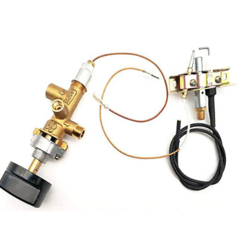 Replacement Brass Safety Valve and Pilot Assembly Kit for Propane Fire Pit and Fireplaces