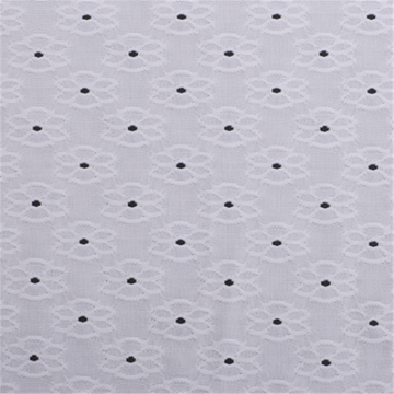 Polyester White Embroidery Floral Knitted Jacquard Fabrics