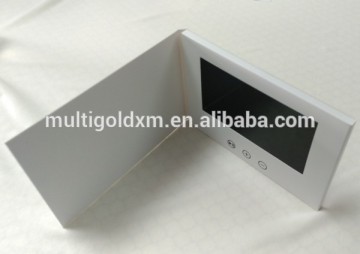 Newest paper custom 2.4" 2.8" 3.5" 4.3" 7" 9" 10" inch invitation lcd video brochure card