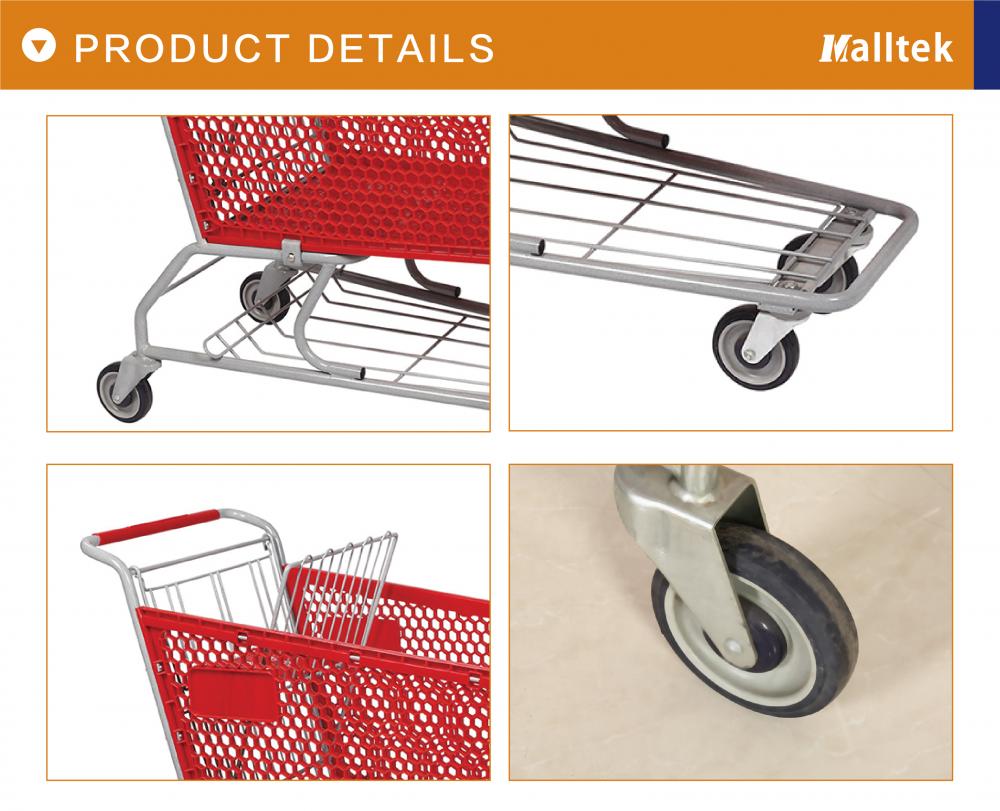 4 Wheels Totaly Plastic Store Shopping Cart