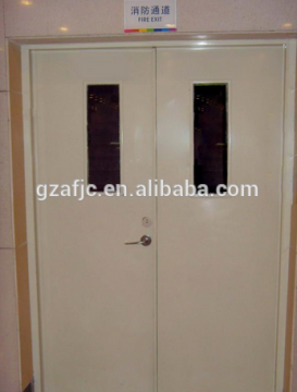 Guangzhou fire rated steel door, fireproof door, 90mins fire resist doors,stainless steel fire rated door with window