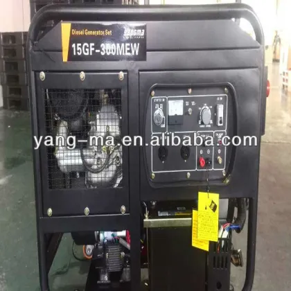 12KW/15KW 250A/300A air cooled Two/Twins cylinder diesel welding machine/electric welding machine shanghai