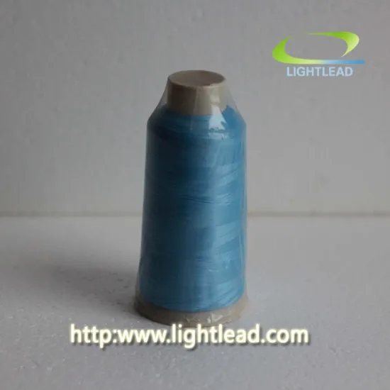 For decorative clothes glow in the dark 100% spun polyester sewing thread