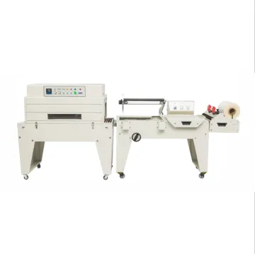 Semi automatic l bar heat shrink wrapping machine with shrink tunnel use pof,pvc and pe film