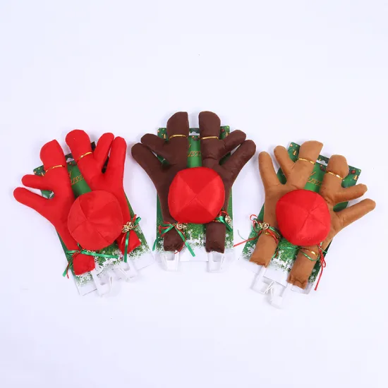 Reindeer Car Antlers Christmas Decoration Kit with Red Nose